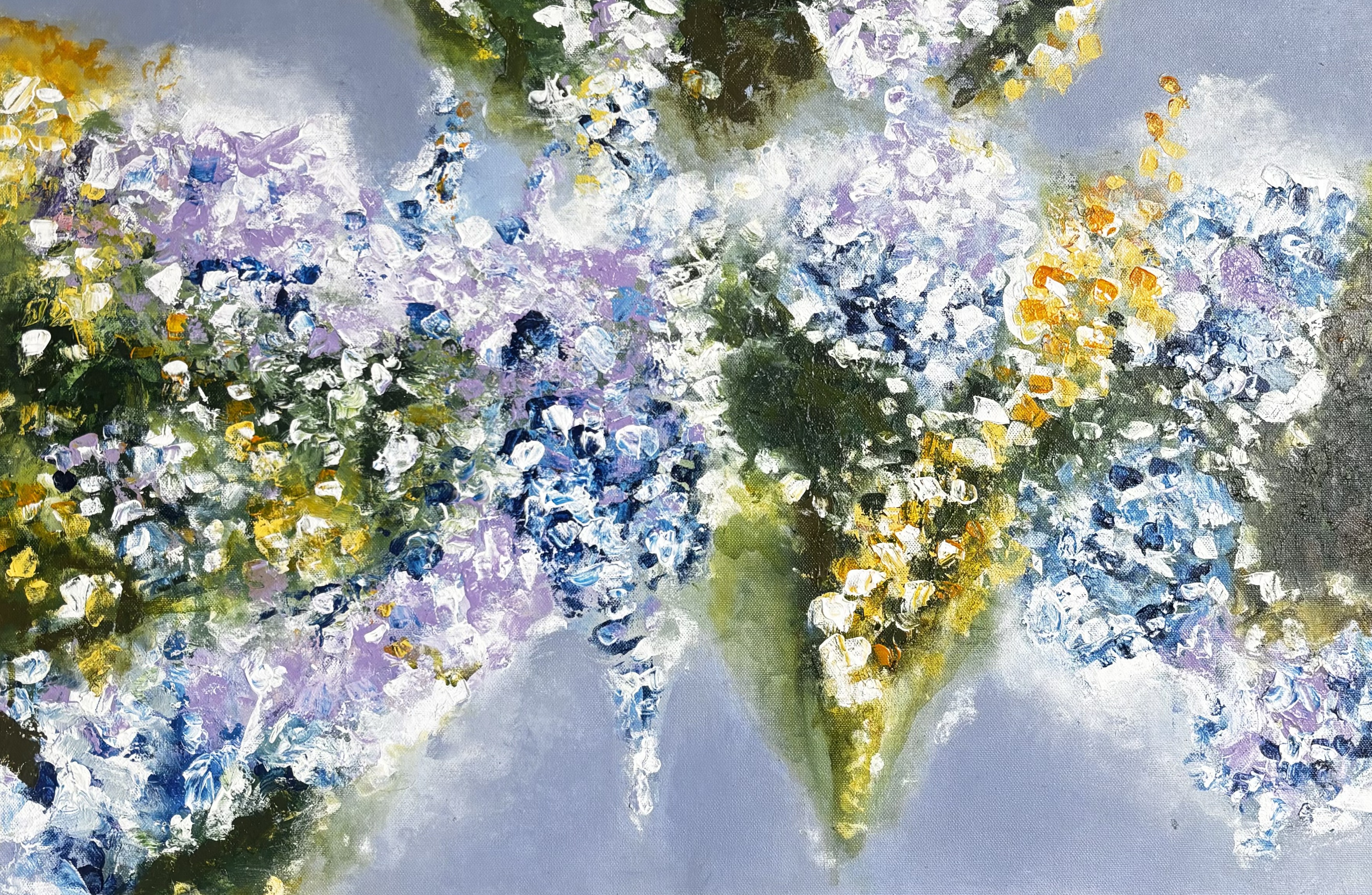 Detail of a palette-knife painting by Anurati Gupta